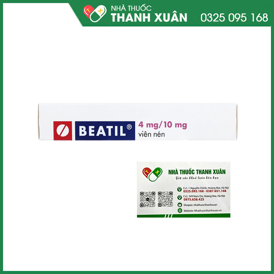 BEATIL 4mg/10mg thuốc điều trị tăng huyết áp vô căn và bệnh mạch vành ổn định